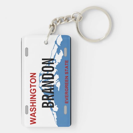 Lizenzplatten-Schlüsselanhänger Washingtons Schlüsselanhänger (Rückseite)