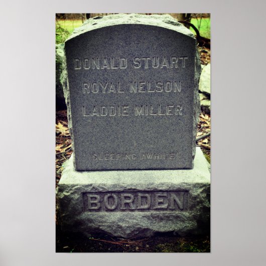 Lizzie Borden Dog Headstone Poster (Vorne)