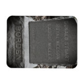 Lizzie Borden Dog Headstone - "Sleeping Awhile" Magnet (Horizontal)
