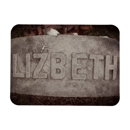 Lizzie Borden Grave Marker - Fall River, MA Magnet (Horizontal)