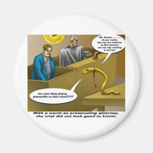 Lizzie Borden Trial Funny Cartoon Geschenke Magnet