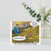 Lizzie Borden Trial Funny Cartoon Geschenke Postkarte (Stehend Vorderseite)