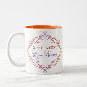 Lizzie des 21. JahrhundertsBennet Jane Austen Zweifarbige Tasse