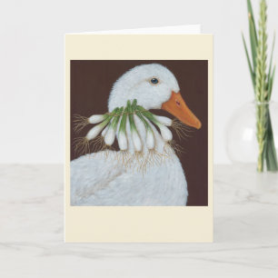 Lizzie die Ente faltete Grußkarte Karte