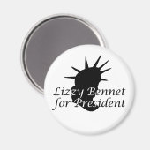 Lizzy Bennet für den Präsidenten Magnet (Vorderseite/Rückseite)