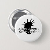 Lizzy Bennet für Präsidenten Button (Vorne & Hinten)