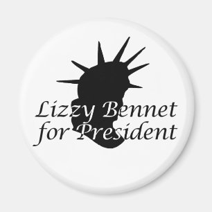 Lizzy Bennet für Präsidenten Magnet