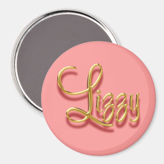Lizzy gold Magnet (Vorderseite/Rückseite)