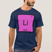 Lizzy Name Chemistry Element Periodische Tabelle T-Shirt (Vorderseite)