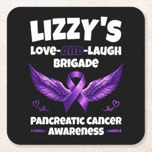 LIZZYS Love-und-Lachen-Brigade Bauchspeicheldrüsen Rechteckiger Pappuntersetzer