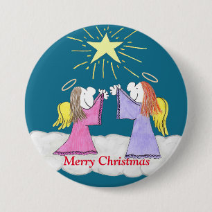 Lizzys People Angels Holy Night Button