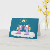 Lizzy's People Angels Holy Night Weihnachtskarte Karte (Gelbe Blume)