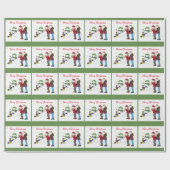 Lizzy's People Snowman Fun Wrapping Paper Green Geschenkpapier (Flach)