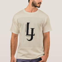 LJ Fashion Monogramm-T-Shirt - Minimalistisches sc