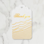 LJ Monogram Elegant Beach Wedding Geschenkanhänger (Vorderseite)