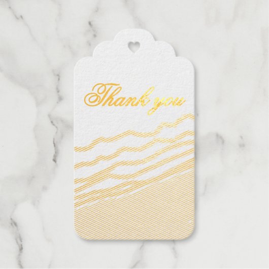 LJ Monogram Elegant Beach Wedding Geschenkanhänger (Vorderseite)