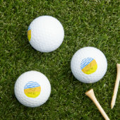LJ Monogram Elegant Modern Beach Wedding Golfball (Insitu Gras)