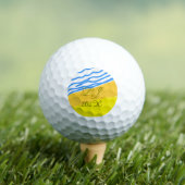 LJ Monogram Elegant Modern Beach Wedding Golfball (Insitu T-Shirt)
