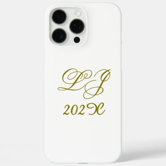 LJ Monogram Elegant Moderne Hochzeit Case-Mate iPhone Hülle (Rückseite)