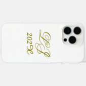 LJ Monogram Elegant Moderne Hochzeit Case-Mate iPhone Hülle (Rückseite (Horizontal))