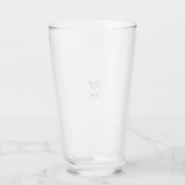 LJ Monogram Elegant Moderne Hochzeit Glas (Rückseite)