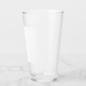 LJ Monogram Elegant Moderne Hochzeit Glas (Links)