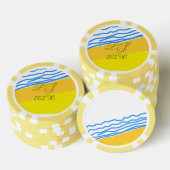 LJ Monogram Elegant Moderne Hochzeit Pokerchips (Stapel)