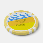 LJ Monogram Elegant Moderne Hochzeit Pokerchips (Einzeln)