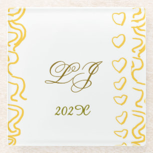 LJ Monogram Glasuntersetzer