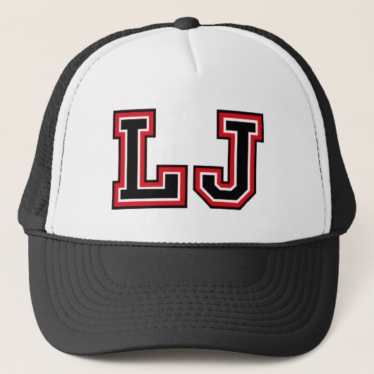 "LJ" Monogram Trucker Hat Truckerkappe (Vorderseite)