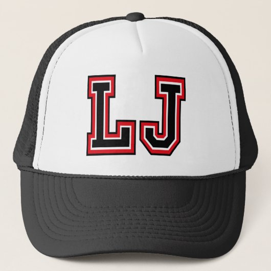 LJ Monogram Trucker Hat Truckerkappe (Vorderseite)