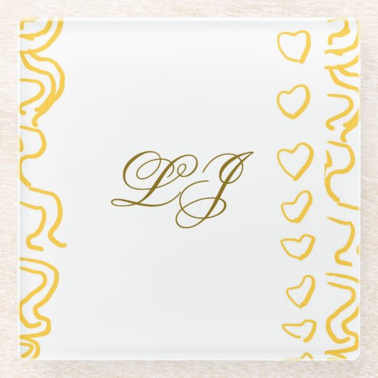 LJ Monogram Untersetzer (Vorderseite)