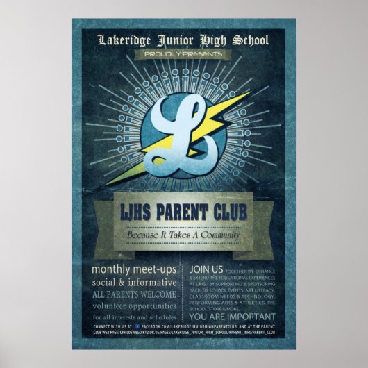 LJHS Parent Club Poster (Vorne)