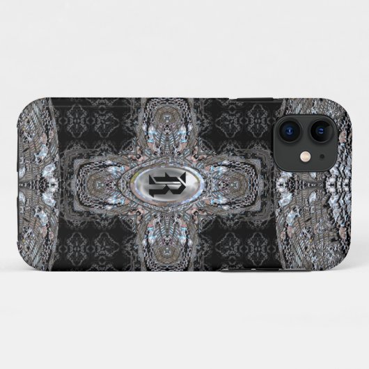 LJP Cross Elegant Monogram Case-Mate iPhone Hülle (Rückseite (Horizontal))