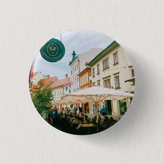 Ljubljana Cityscape Button (Vorderseite)