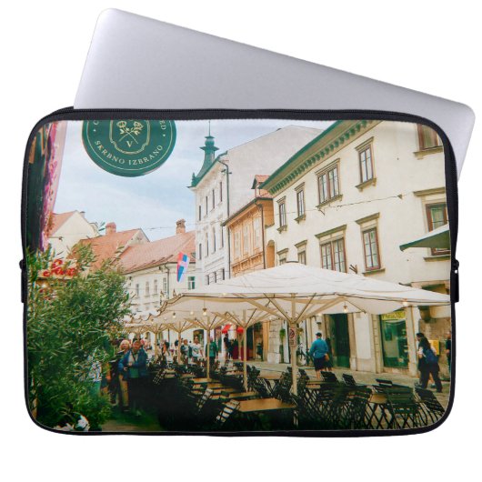 Ljubljana Cityscape Laptopschutzhülle (Vorderseite)