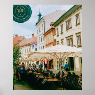 Ljubljana Cityscape Poster