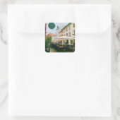 Ljubljana Cityscape Quadratischer Aufkleber (Tasche)