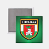 Ljubljana Flag Magnet (Vorderseite/Rückseite)