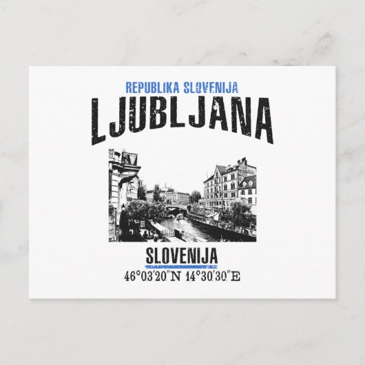 Ljubljana Postkarte (Vorderseite)