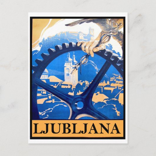 Ljubljana Postkarte (Vorderseite)