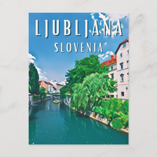 Ljubljana Postkarte (Vorderseite)