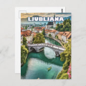 Ljubljana Postkarte (Vorne/Hinten)