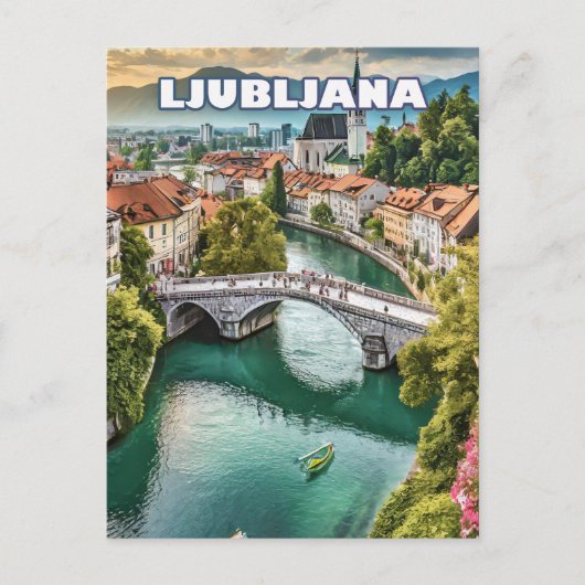 Ljubljana Postkarte (Vorderseite)