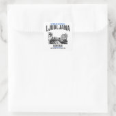 Ljubljana Quadratischer Aufkleber (Tasche)
