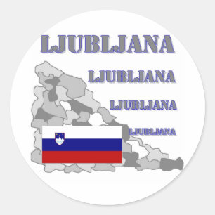 Ljubljana Runder Aufkleber