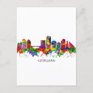Ljubljana Skyline Feiertagspostkarte