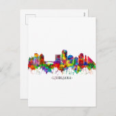 Ljubljana Skyline Feiertagspostkarte (Vorne/Hinten)