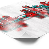 Ljubljana Skyline Fotodruck (Ecke)