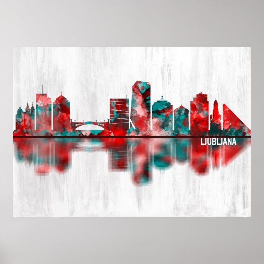 Ljubljana Skyline Poster (Vorne)